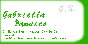gabriella mandics business card